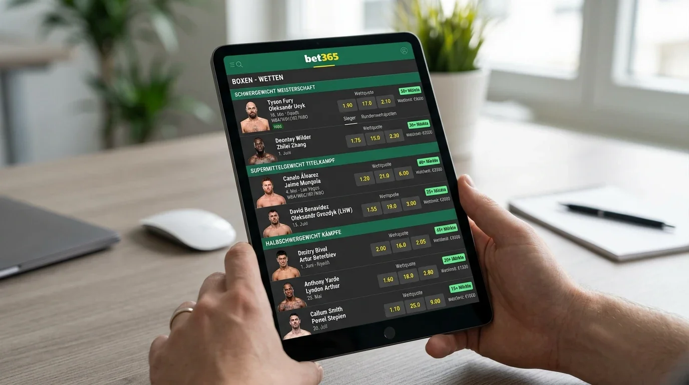 Bet365 Boxen Wettangebot – breite Marktabdeckung für WM-Kämpfe und internationale Boxevents