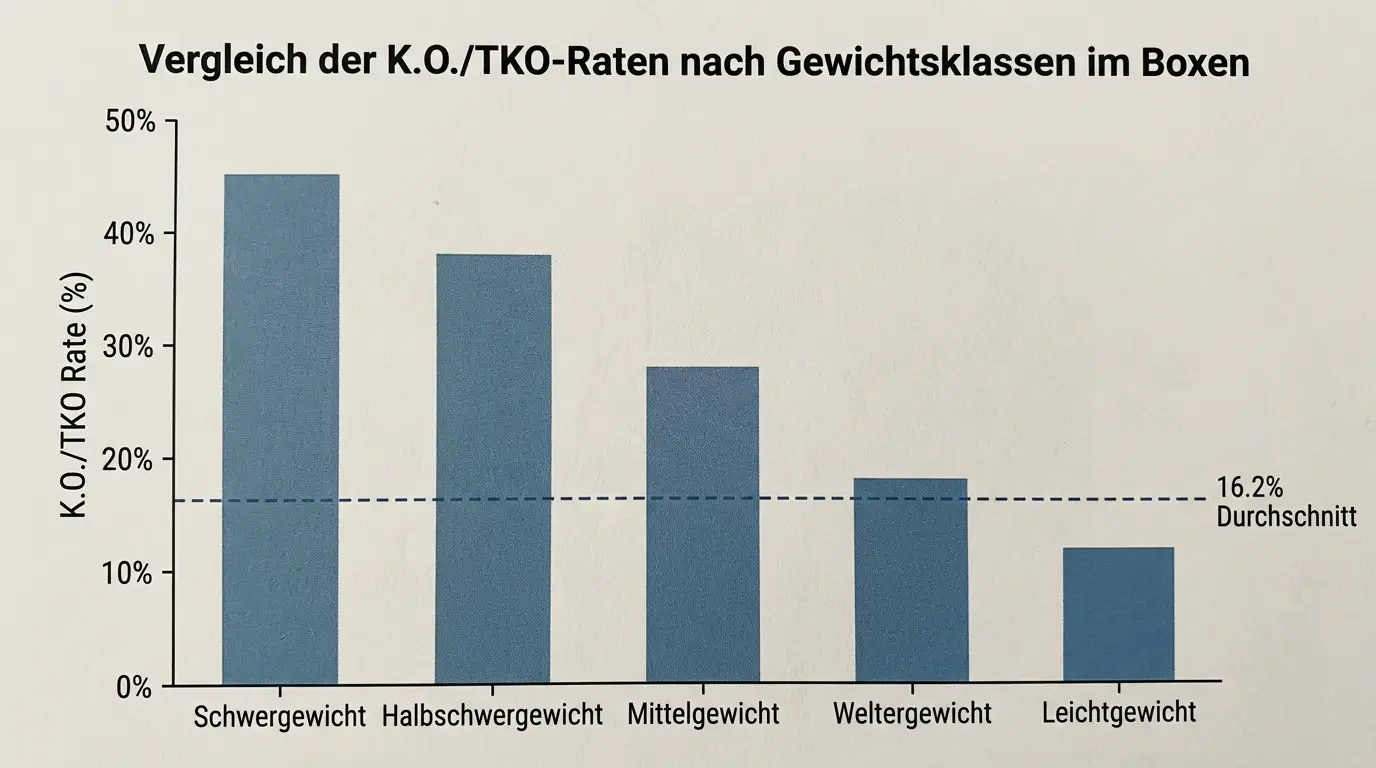 Gewichtsklassen Boxen Methodenwette – Vergleich von K.O.- und Punktsieg-Wahrscheinlichkeiten von Schwer- bis Leichtgewicht