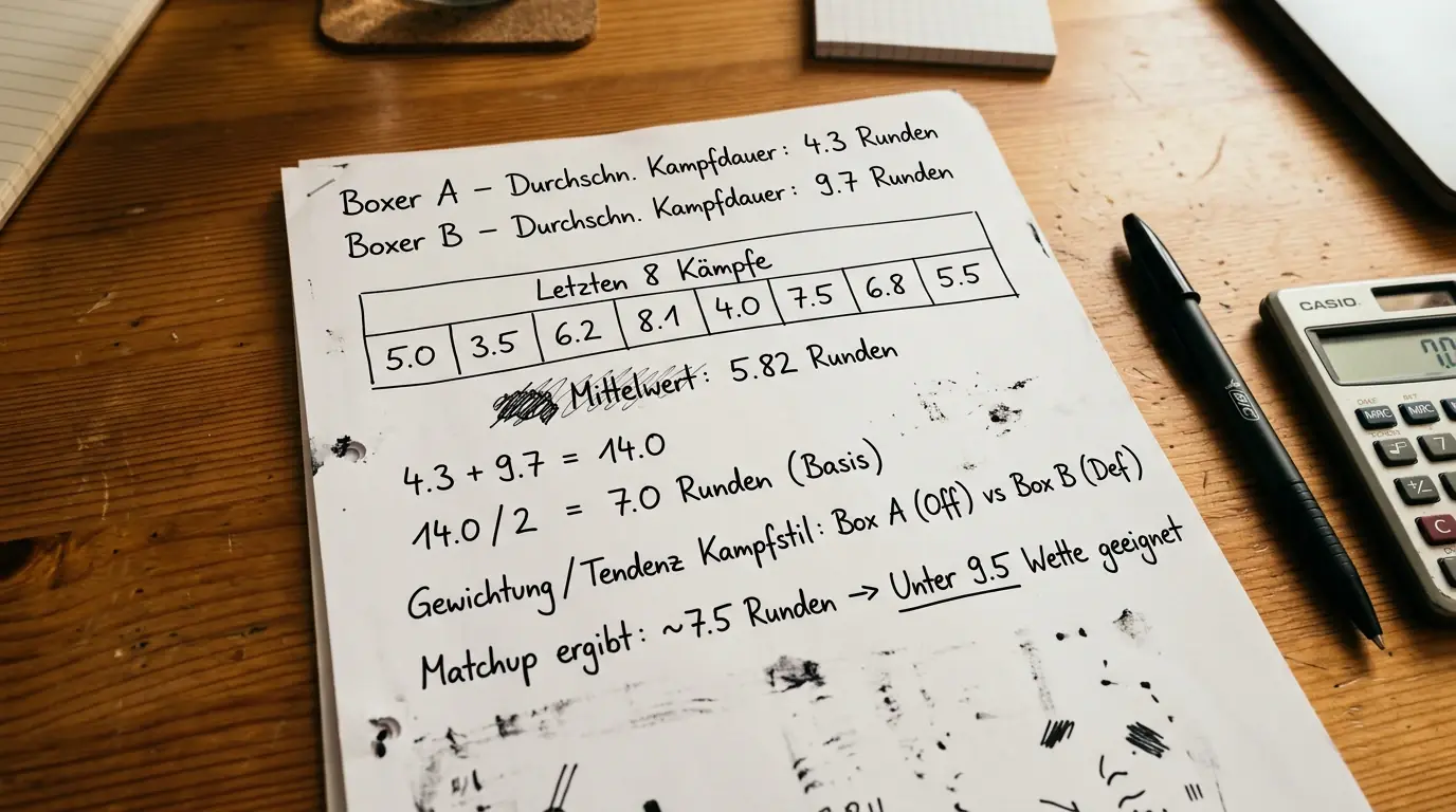 Strategie Über/Unter Wette Boxen – datenbasierte Kampfdauer-Analyse mit Durchschnittsrunden und Stoppaten