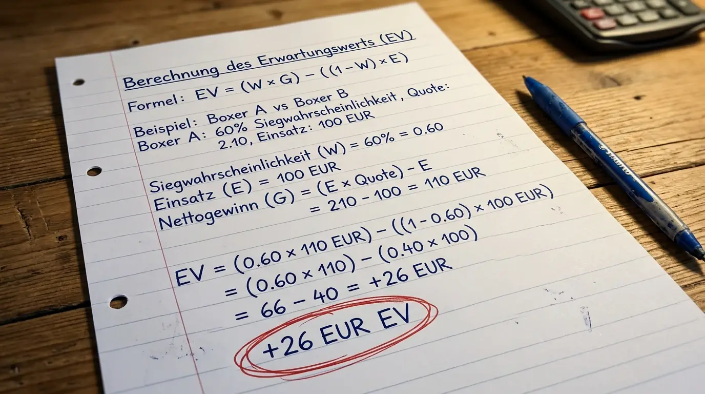 EV-Formel für Boxwetten – Schritt-für-Schritt-Berechnung des Expected Value mit Beispielquote 2,10