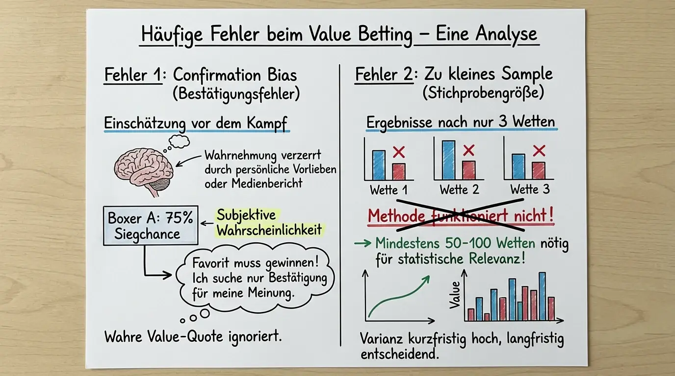 Typische Fehler beim Value Betting Boxen – Confirmation Bias und zu kleines Sample als häufigste Probleme