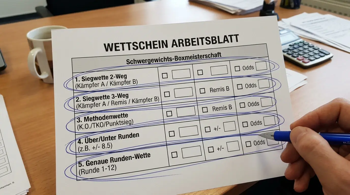 Anzahl der Wettmärkte bei bwin pro Boxkampf – Vergleich Siegwette, Rundenwette und Methodenwette