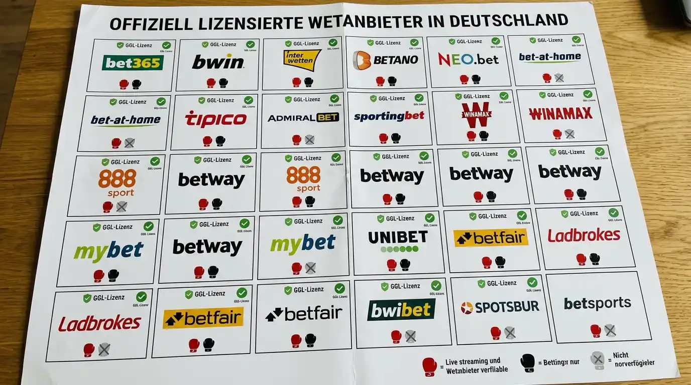 29 GGL-lizenzierte Sportwettenanbieter in Deutschland – Überblick des deutschen Regulierungsrahmens für Boxwetten