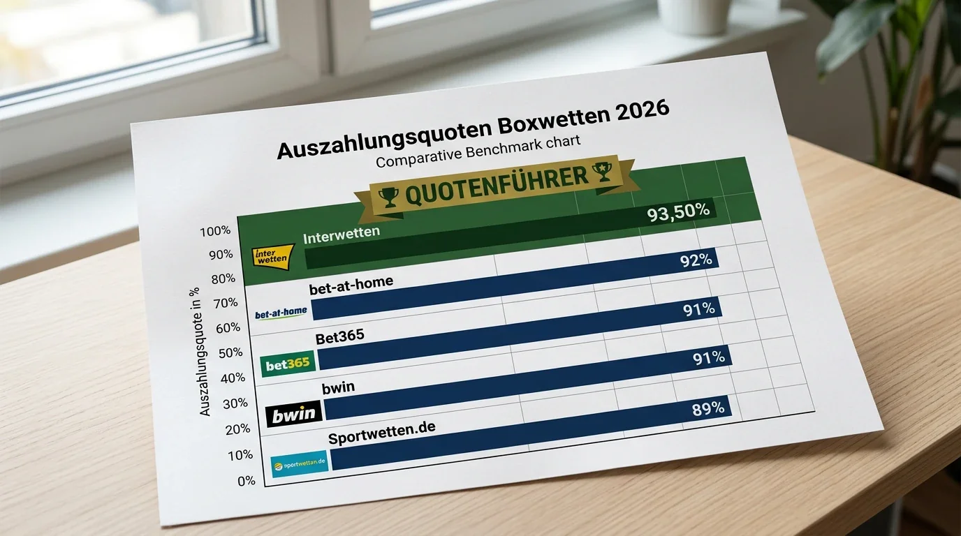 Interwetten Boxen Quotenführer – 93,50 Prozent Auszahlungsquote im Vergleich zu bet365, bwin und anderen deutschen Buchmachern
