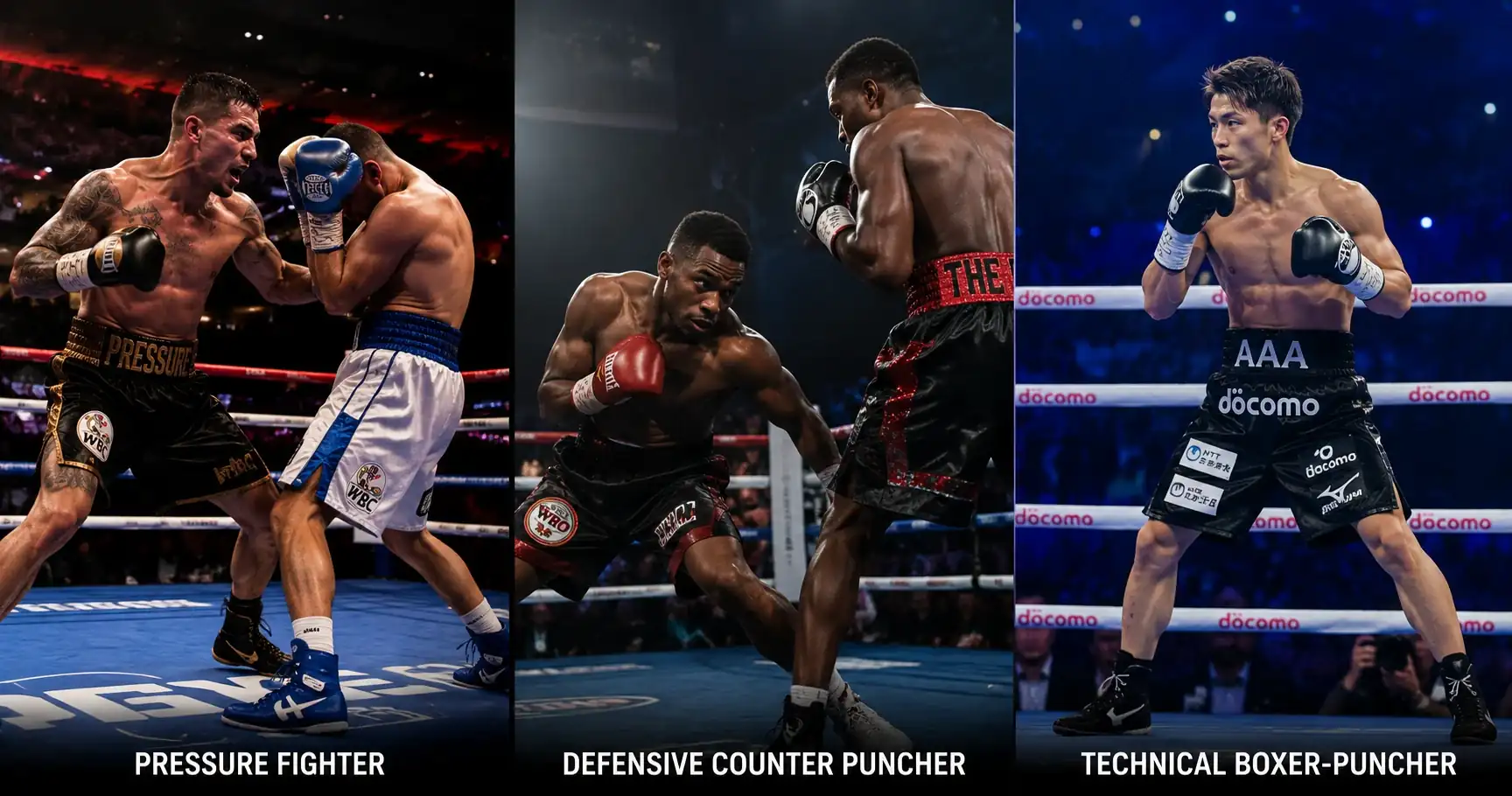 Vergleich der drei Boxer-Archetypen – Druckkämpfer, Konterpuncher und Boxer-Puncher und ihre Kampfstatistiken