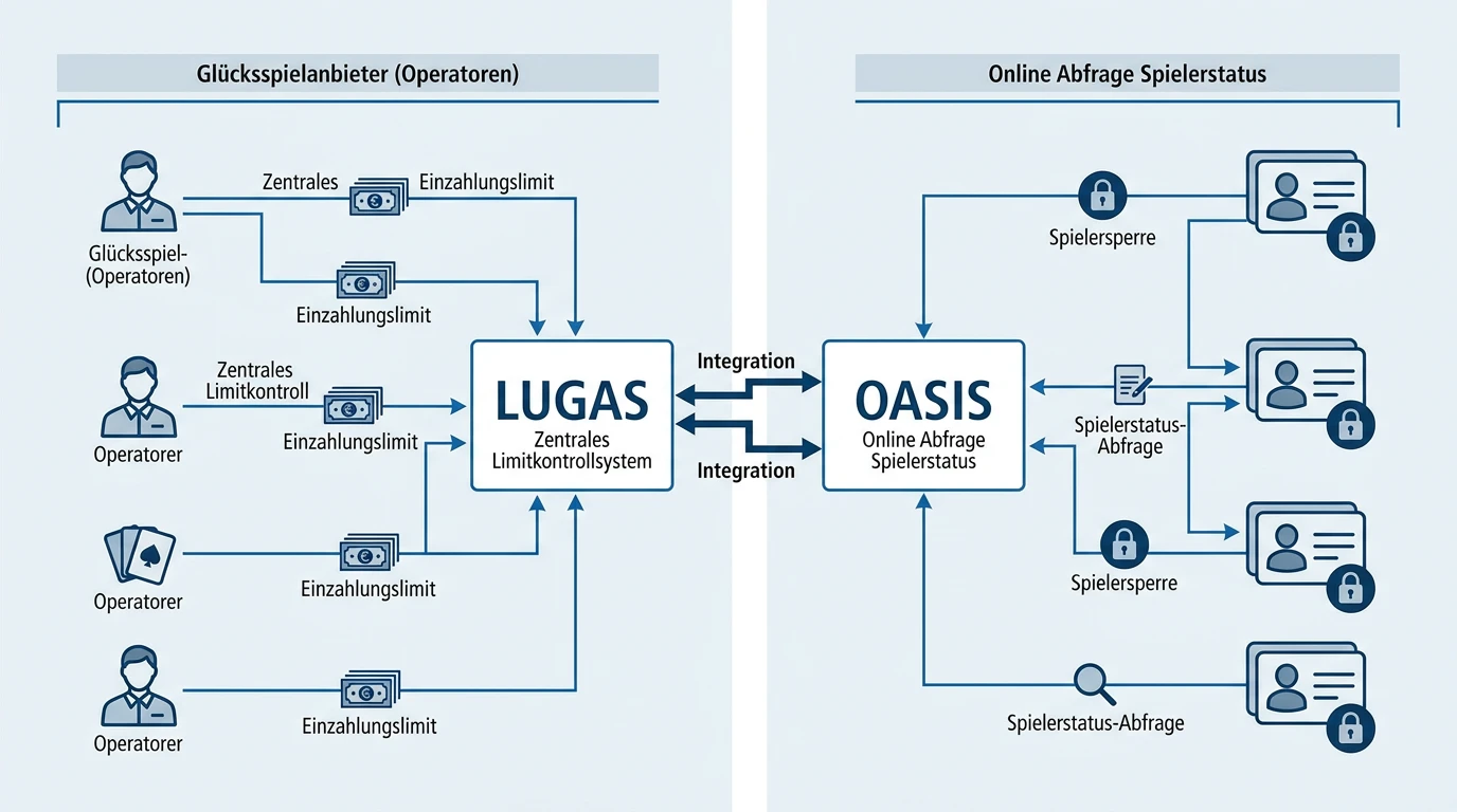 LUGAS OASIS Verknüpfung Spielerschutz Sportwetten Deutschland GGL