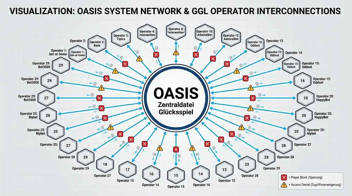 OASIS vernetztes Sperrsystem alle GGL-lizenzierten Anbieter Spielerschutz Deutschland