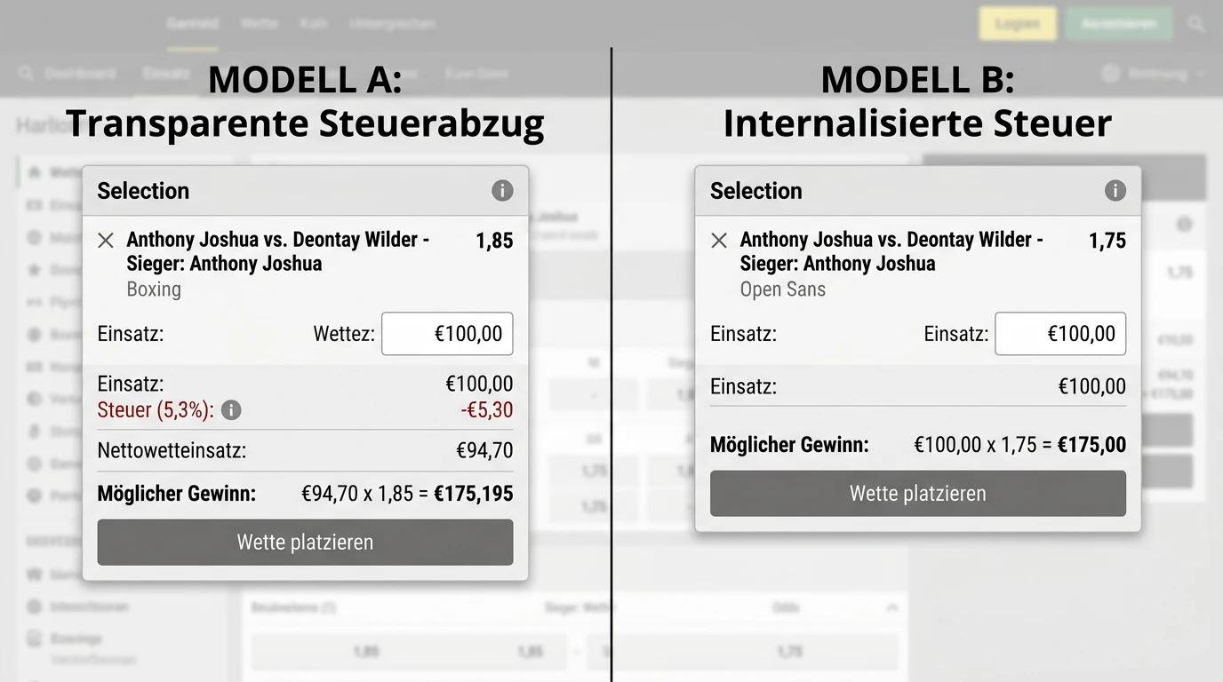 Sportwettensteuer Handhabung Anbieter Modelle Boxwetten Deutschland Vergleich